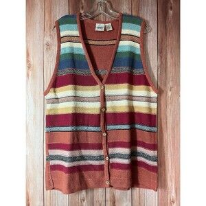INNOVATION SPORT Multicolor Knit Vest Size L (Bx 8)